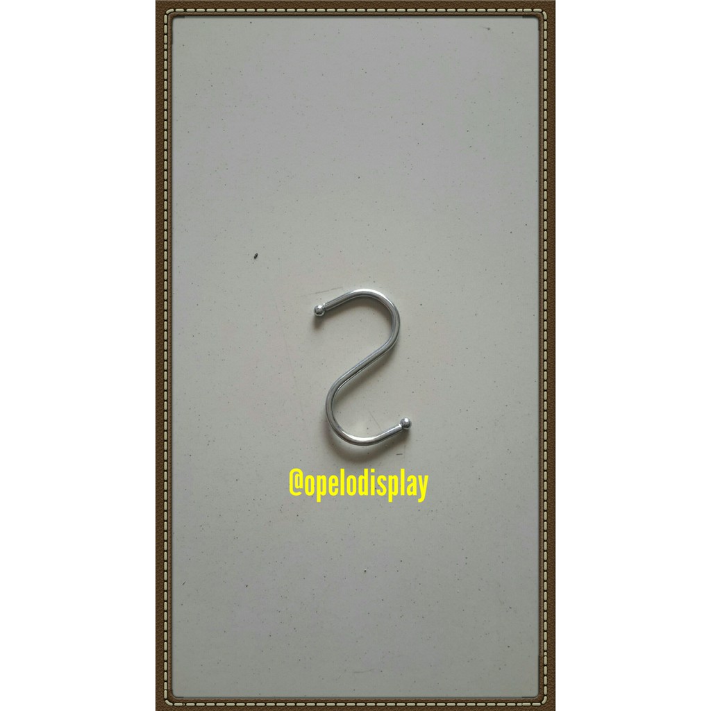 Gantungan Huruf S Besi Crome / Letter S Crome / Pengait Besi S