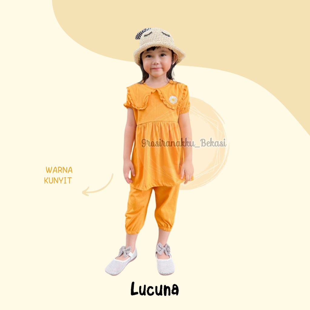 Setelan Anak Lucuna Daisy Mix Warna 1,2,3,4,5 tahun