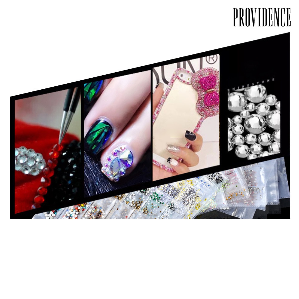 Providence 6 Size DIY Glitter Rhinestones Nail Art Sequins Decals Mixed Manicure Decoration