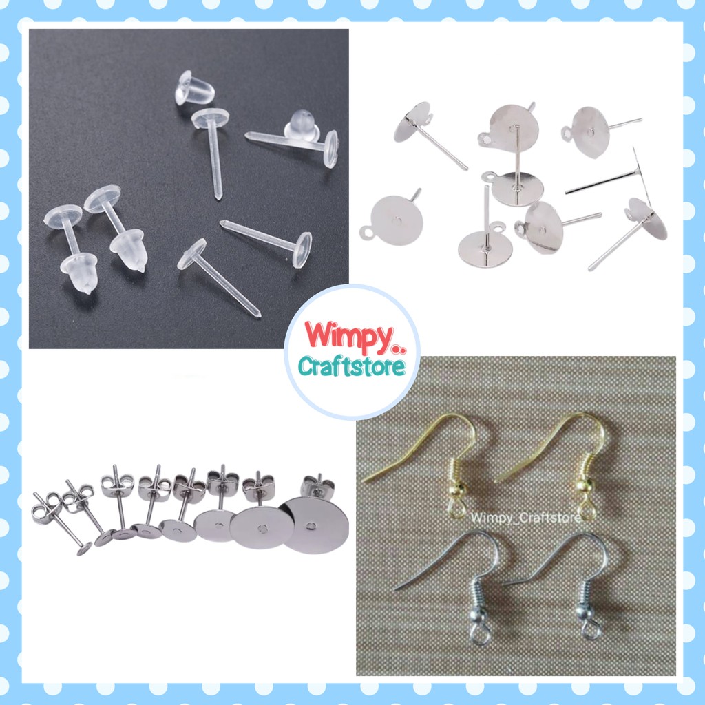Anting gantung anting tusuk bahan aksesoris clay perlengkapan craft bahan accesories