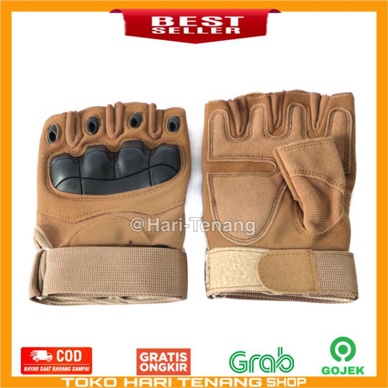 SARUNG TANGAN IMPORT POLOS GLOVE TACTICAL COKLAT