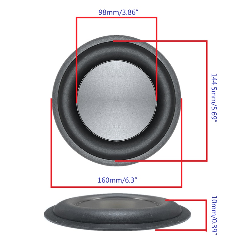 Vivi 1 Pasang Board Pasif Speaker Pasif 6.5 &quot;Bass Diafragma Auxiliary Penguat Woofer 160mm