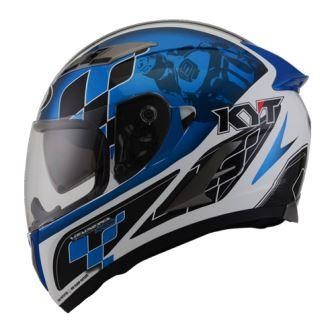 Helm KYT Vendeta 2 GP Cruise White Blue Vendetta 2 Full Visor