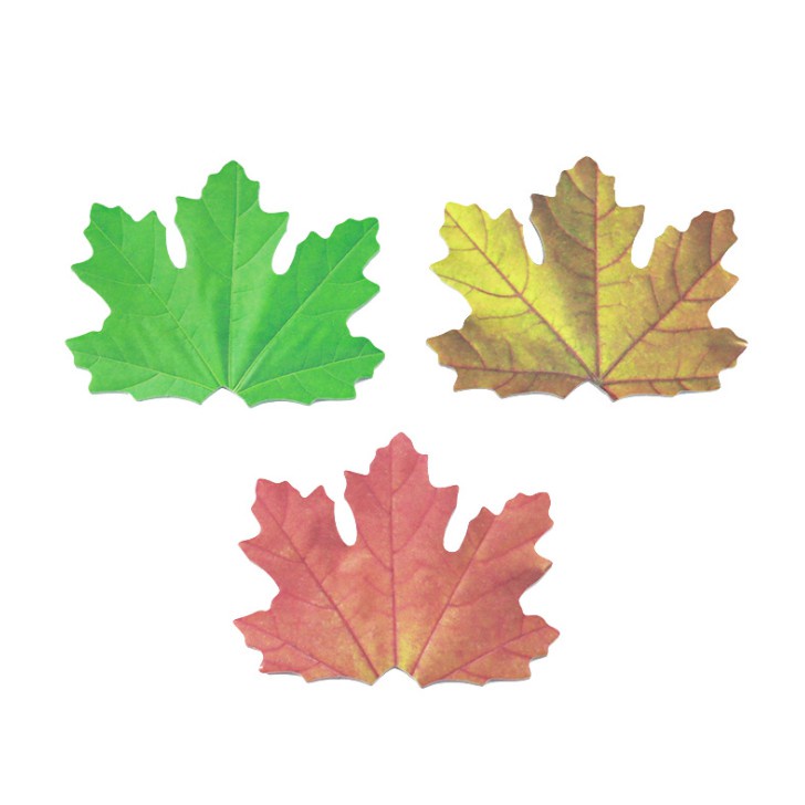

MEMO TEMPEL STICKY NOTES BENTUK DAUN CLASSISC MAPLE LEAF UNIK LUCU