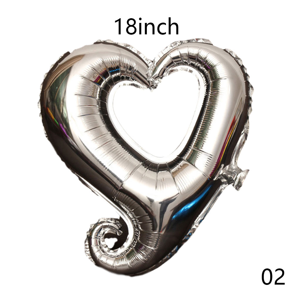 Balon Foil Helium Bentuk Hati Tulisan I Love You Ukuran 18 Inci Untuk Dekorasi Pesta Pernikahan