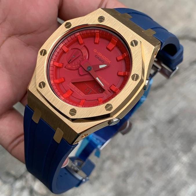 Casio G-Shock GA-2100 Steel Gold Original 4ADR Custom Termurah