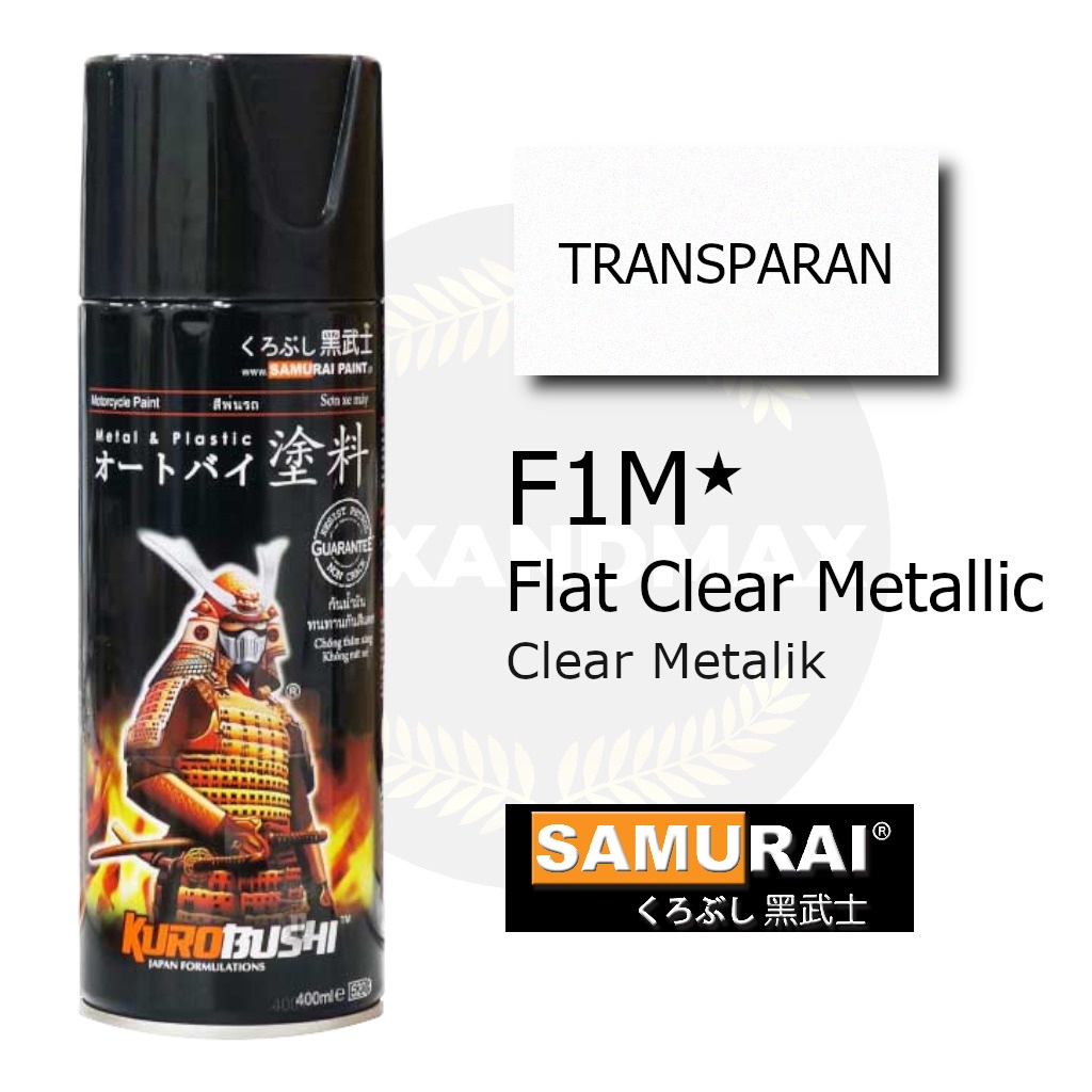 Samurai Paint F1M Flat Clear Metallic 400 ml - Cat Semprot