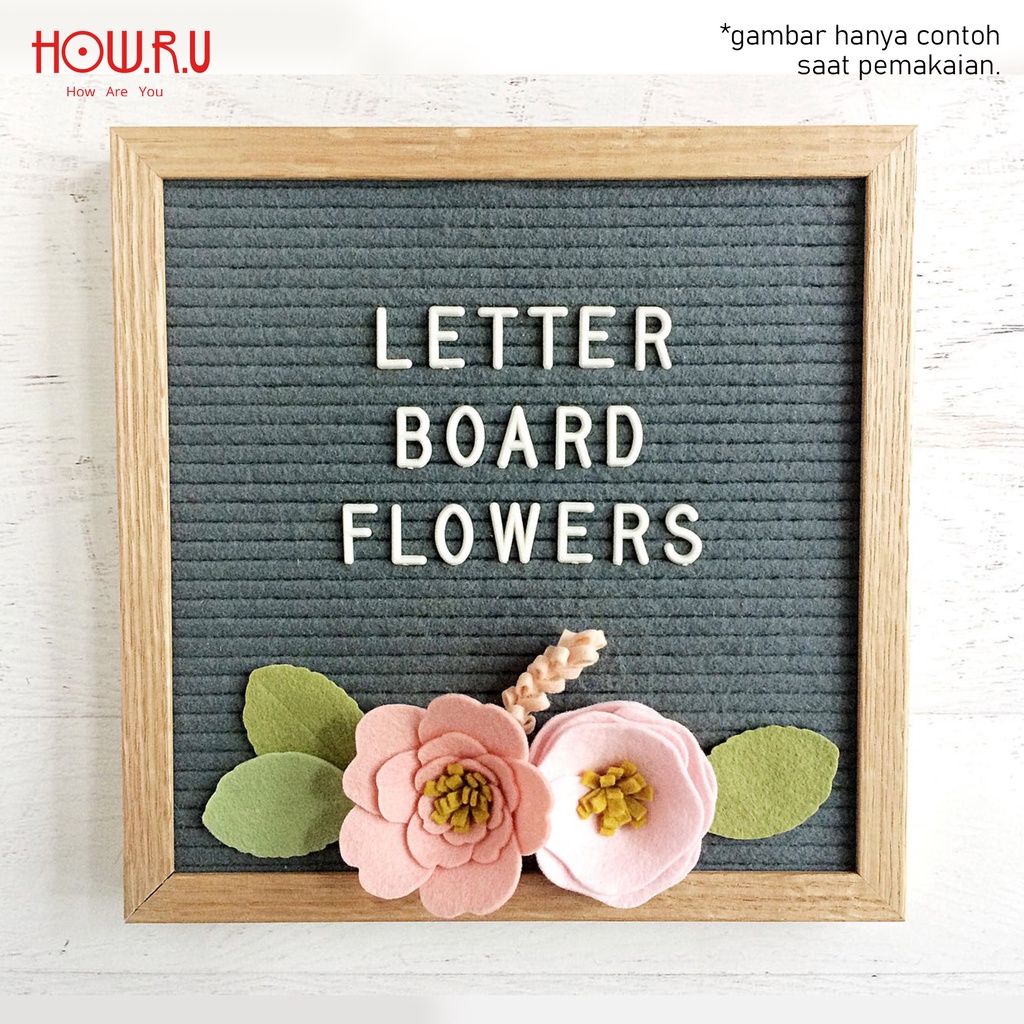 HOW.R.U | Hiasan Dekorasi Bunga Artificial Felt / Flanel untuk Letter Board