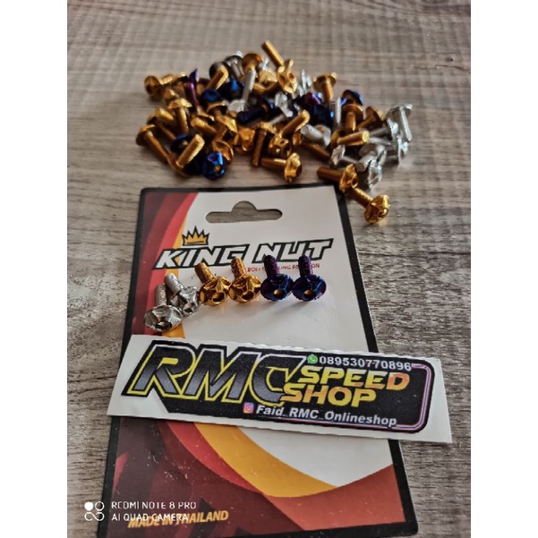 Baut probolt payung 5x15 drat 8 panjang 1,5cm baut probol payung bahan stenlis original king nut tha