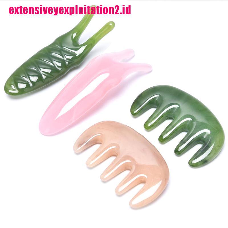 &lt; E2id &amp; &gt; Alat Pijat Gua Sha Bahan Beeswax Alami Untuk Menghilangkan Kerutan Wajah