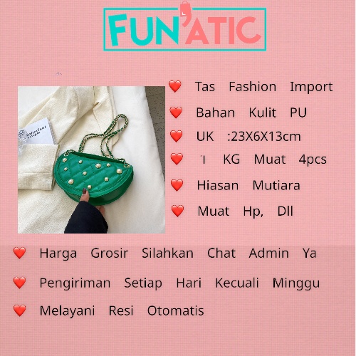 Funatic Tas Selempang Wanita Mutiara Import Terbaru Fashion Korea FA1007