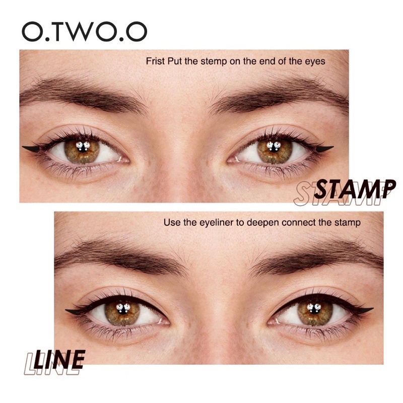 O.TWO.O Stamp Eyeliner Black Double Head Waterproof Eyeliner Pencil