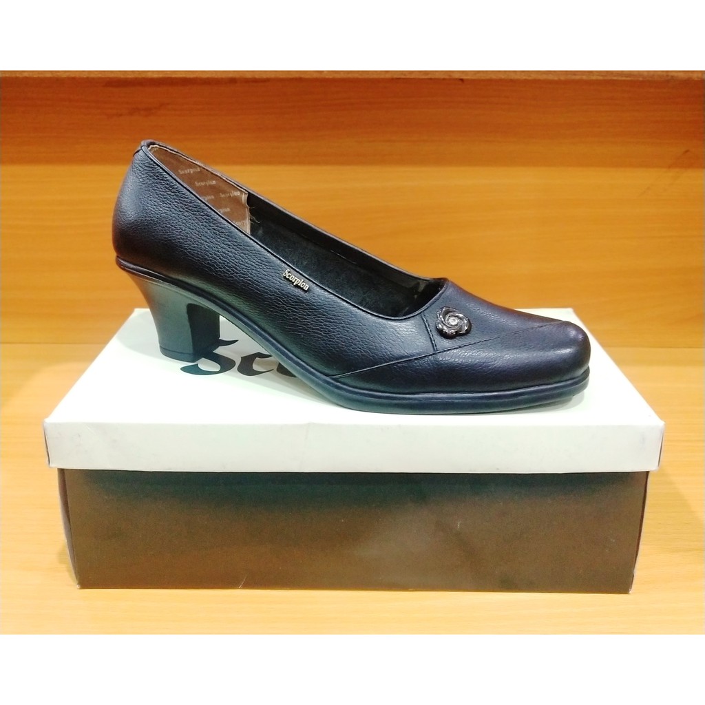 Scorpion 081729 Sepatu Pantofel Kulit Kerja Wanita Terlaris
