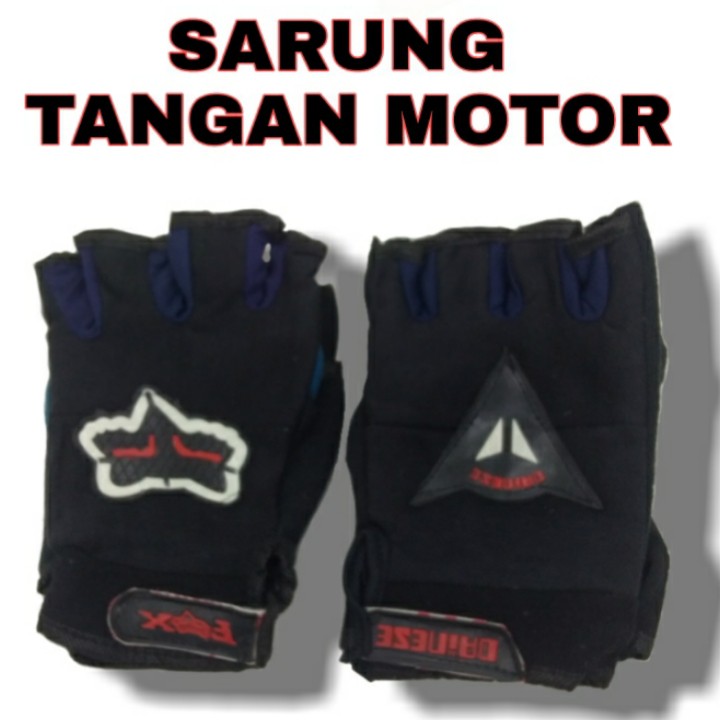 Sarung Tangan Motor Stengah Jari / Sarung Tangan Potong (Random Motif)