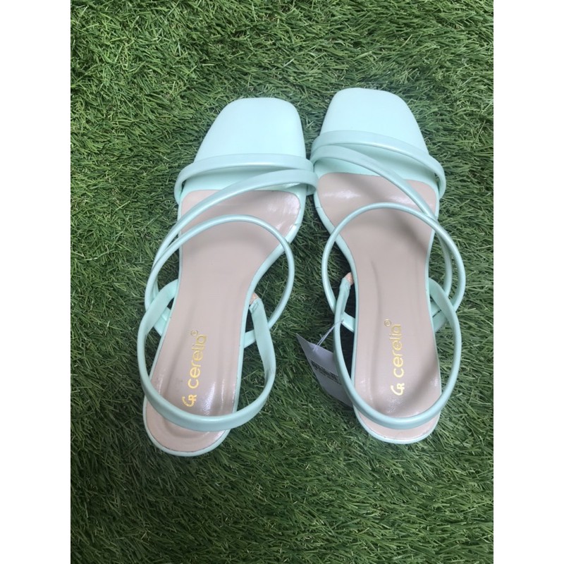 CUTE SEPATU HEELS MINT GREEN TOSCA CERELIA PRELOVED