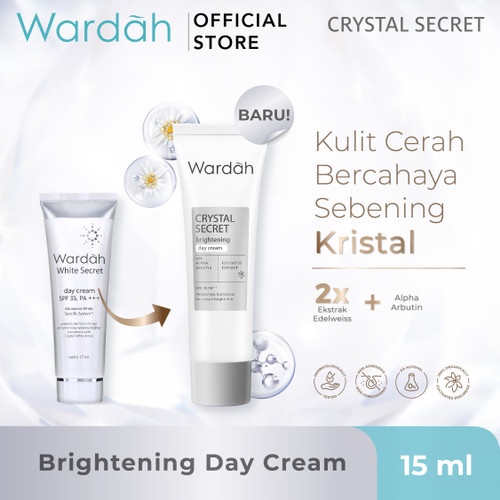 Wardah Crystal Secret Day Cream Brightening Krim Pemutih Pencerah Wajah