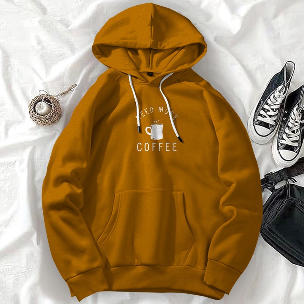 HOODIE UNISEX NEED MORE A CUP OF COFFEE / HOODIE UNISEX