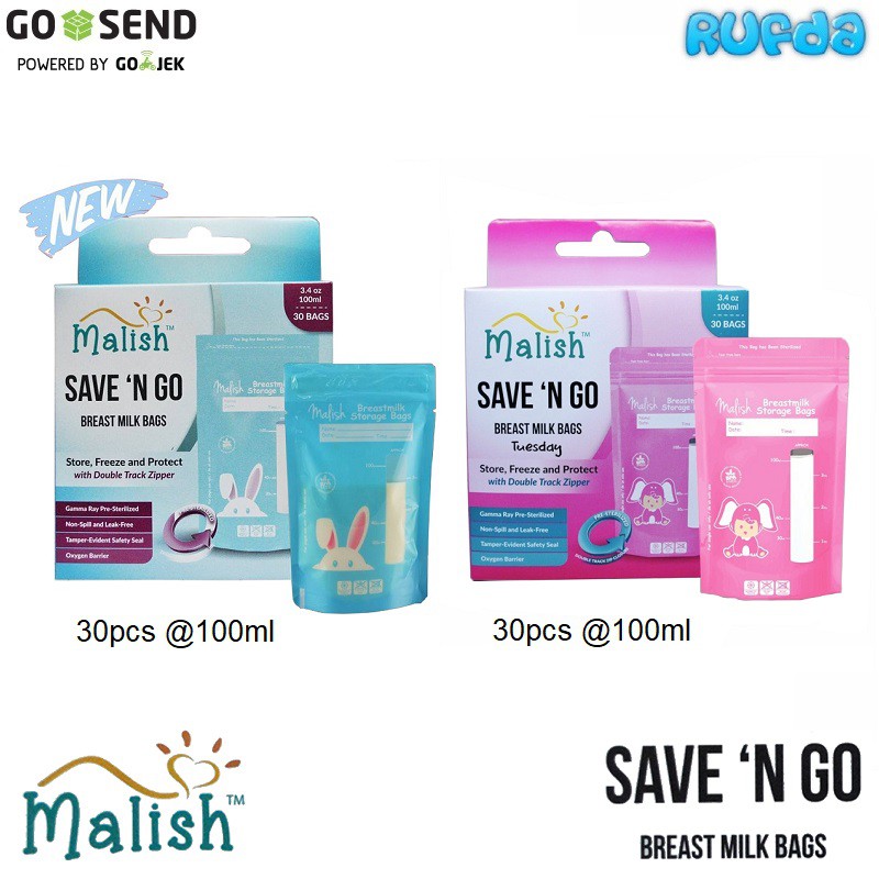 Malish Kantong ASI 100ml Save N Go Breastmilk Bags