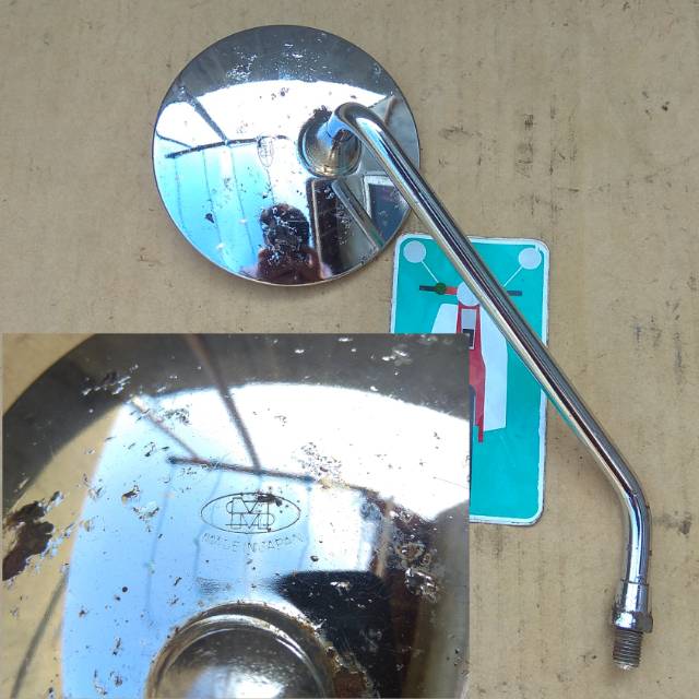 spion honda GL100 lawas keluaran awal drat 14 ori original second bekas