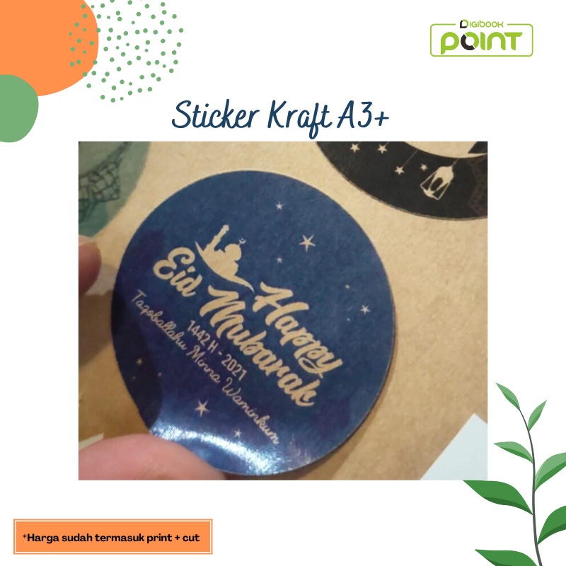 

STIKER LABEL KRAFT COKLAT/ STIKER KRAFT A3+ - POTONG POLA PRINT + CUT