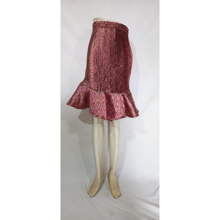 rok plisket songket duyung pendek TERLARIS KZ