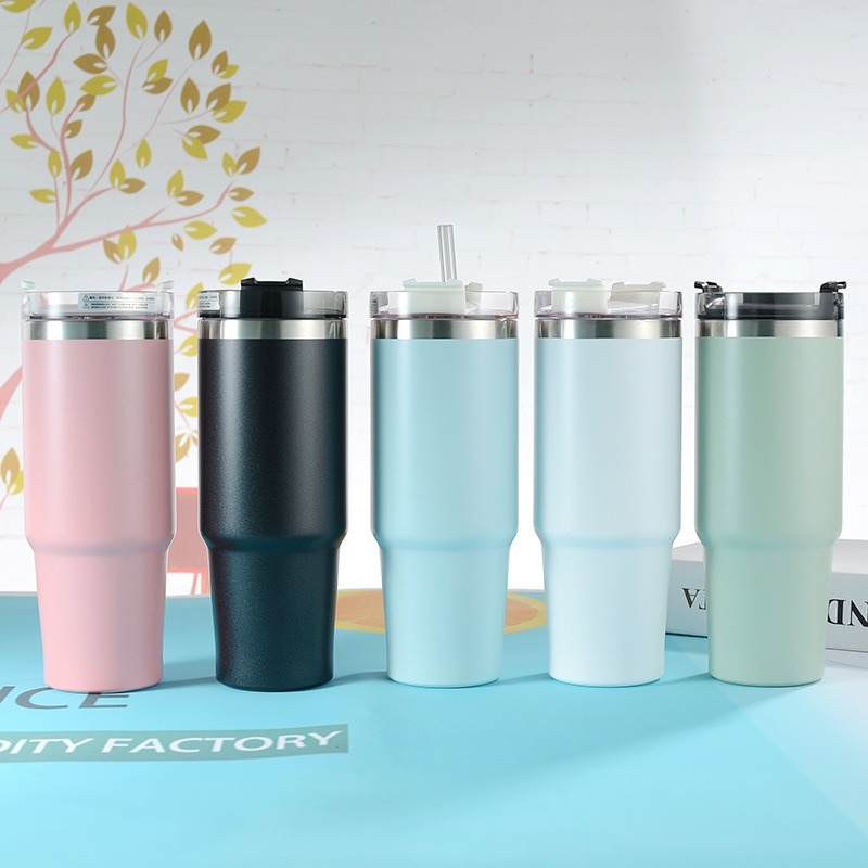 DODORY - BTL006 Botol Minum Tumblr dengan Sedotan Bahan Aluminium Tahan Panas Dingin Drinking Bottle