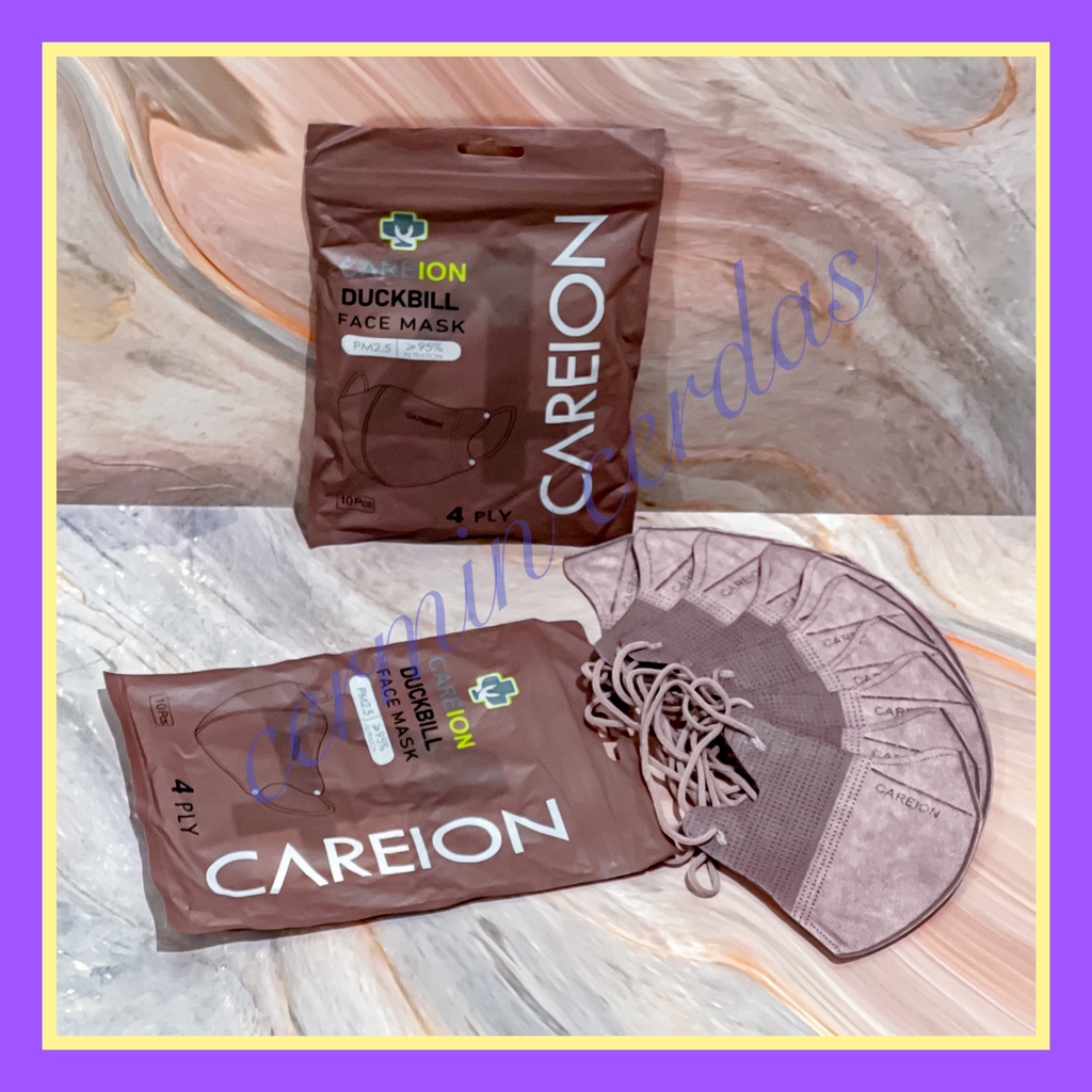 [ Careion ] Masker Duckbill 4 Ply isi 10Pcs Model Sensi