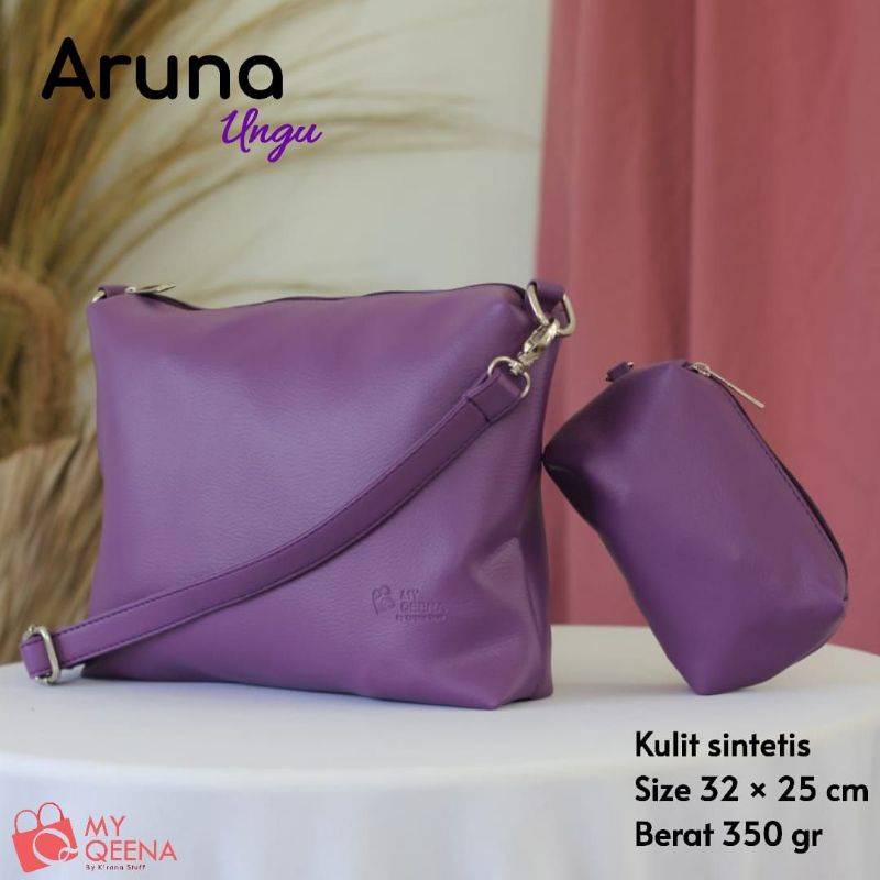 Aruna Tas Wanita Selempang Murah My Qeena Kekinian Original Ransel Kerja Kecil Pesta Kondangan Kulit