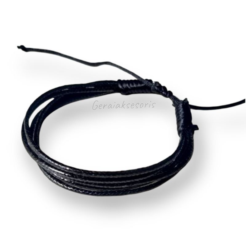 Gelang Tali simple Serut multilayer (tali korea)