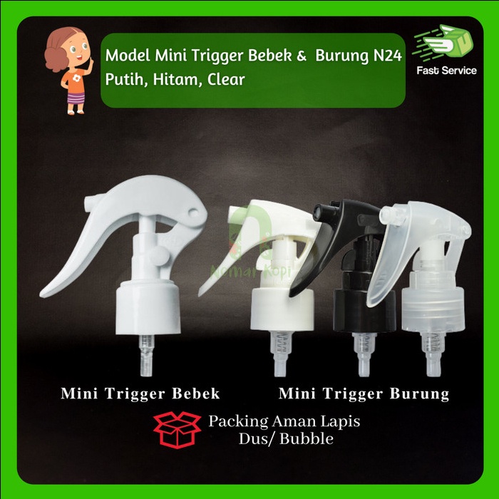 TUTUP TRIGGER MINI SPRAY NECK24 -100|120|150|250ml