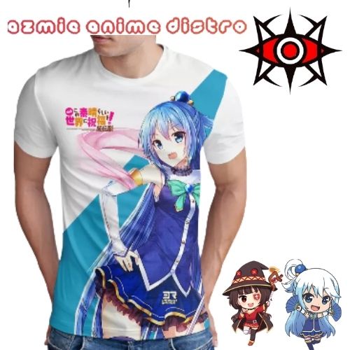 kaos Printing Anime Konosuba Aqua