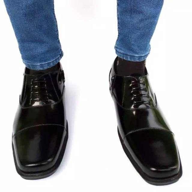 Sepatu Formal Pria  Kulit Asli Rasheda  K 07 Pantofel Glossy  BIG SIZE