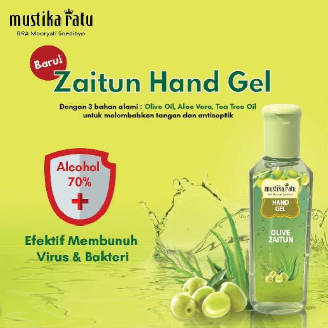 Hand Gel Mustika Ratu Original 60ml Alkohol 70% gelcp