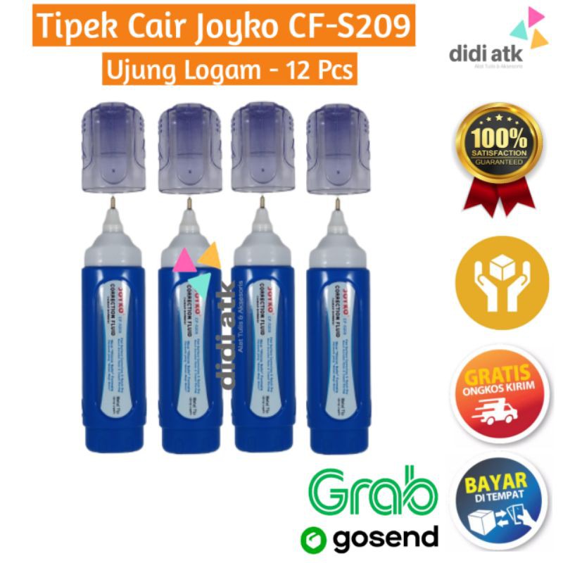 

Tipek Joyko CF-S209 / Correction Fluid / Cairan Koreksi 12 Pcs