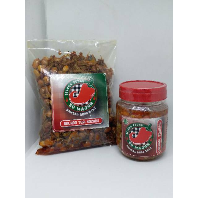 

Paket 1 Sambal Bawang Bu Majun Xtra Pedas dan 1 Balado Teri Kacang