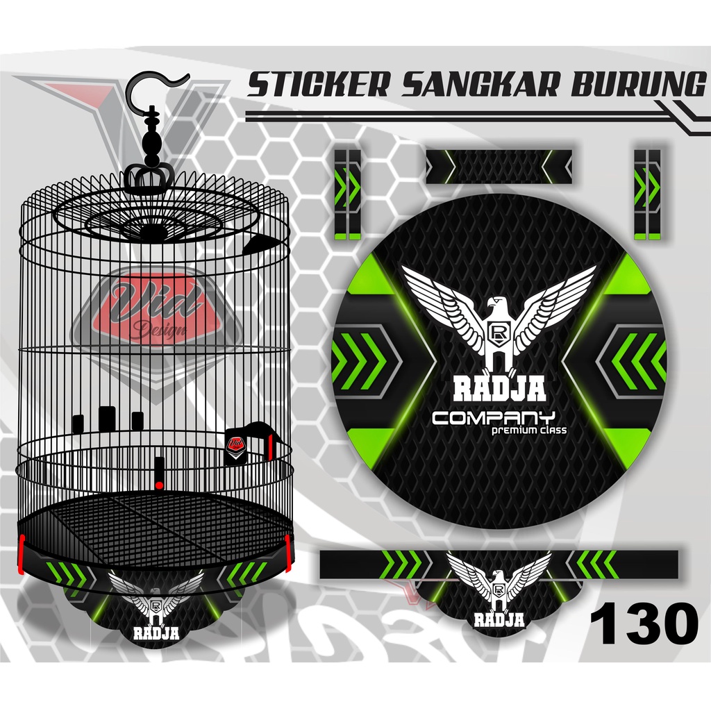 Stiker Sangkar Murai Dekal Kandang Burung Radja No 1 2 3 4