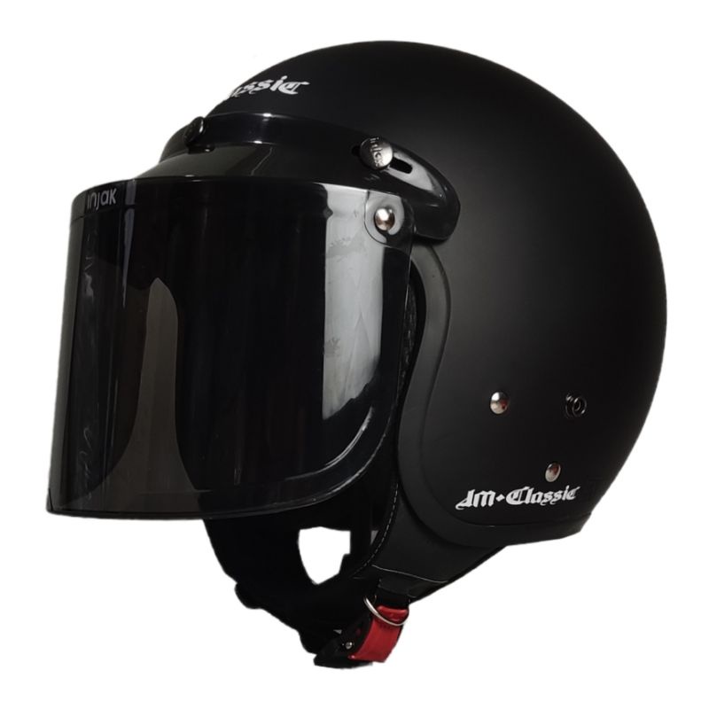 Helm Bogo Dewasa Retro Original JM-08 Flat Visor