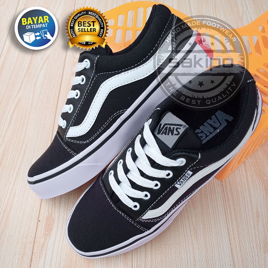 PROMO 8.8 KEMERDEKAAN SALE !! SEPATU SNEAKERS WANITA DAN PRIA REMAJA VANS OLDSKOOL VANS CACING TERMURAH TERLARIS / SEPATU SEKOLAH HITAM MURAH BERTALI / SAKIPO