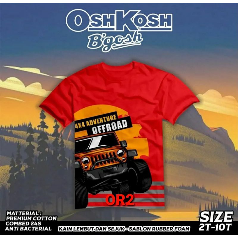 Kaos anak laki laki 2-10 tahun - kaos offroad