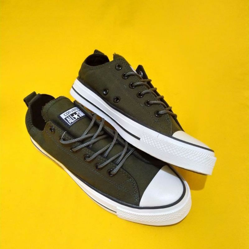 Sepatu Converse CTX HIJAU ARMY GLOSSY Made In Vietnam