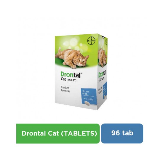 Drontal Cat 1 Box Isi 96 Tablet - Obat Cacing Kucing Drontal