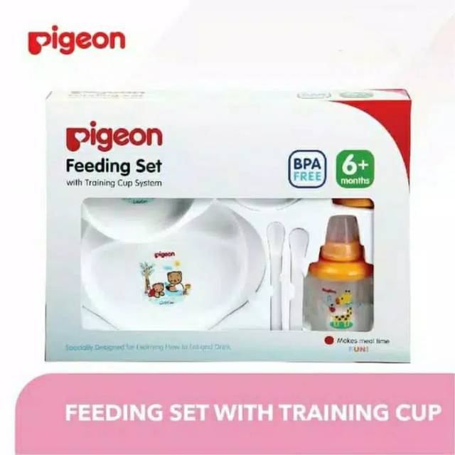 Pigeon Feeding Set Komplit With Training Cup System / Tempat Makan Bayi