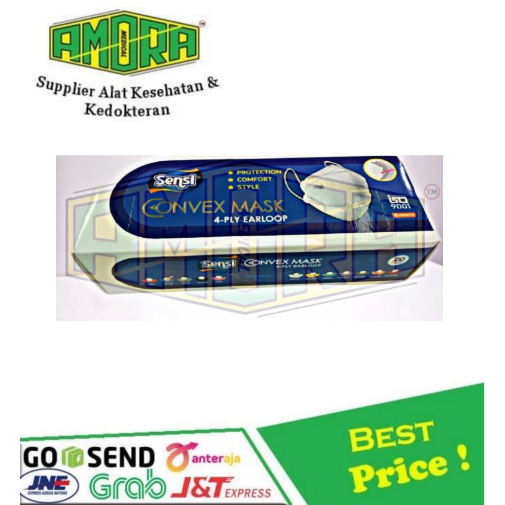 Masker Sensi Convex 4 Ply Earloop / Convex Mask Sensi 4 Ply Earloop