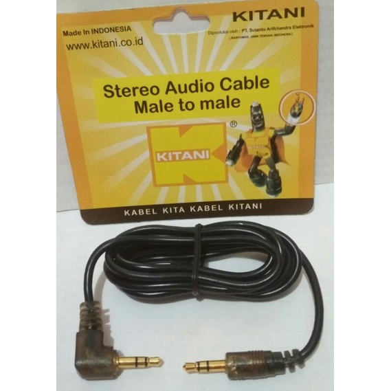 Jack Akai stereo 3.5mm L bengkok to Jack mini stereo Kitani
