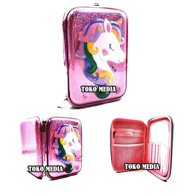 

Star Seller..!! ↲ Kotak / Tempat Pensil Organizer Karakter Ala Smgle GLITTER Series - KUDA UNICORN ャ