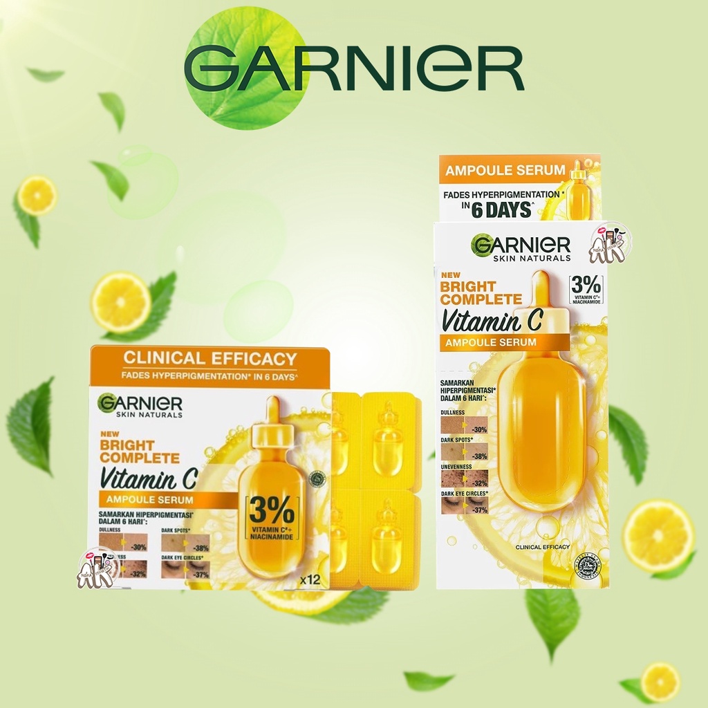 GARNIER BRIGHT COMPLETE AMPOULE VITAMIN C HIPERPIGMENTASI SERUM MULTIPACK