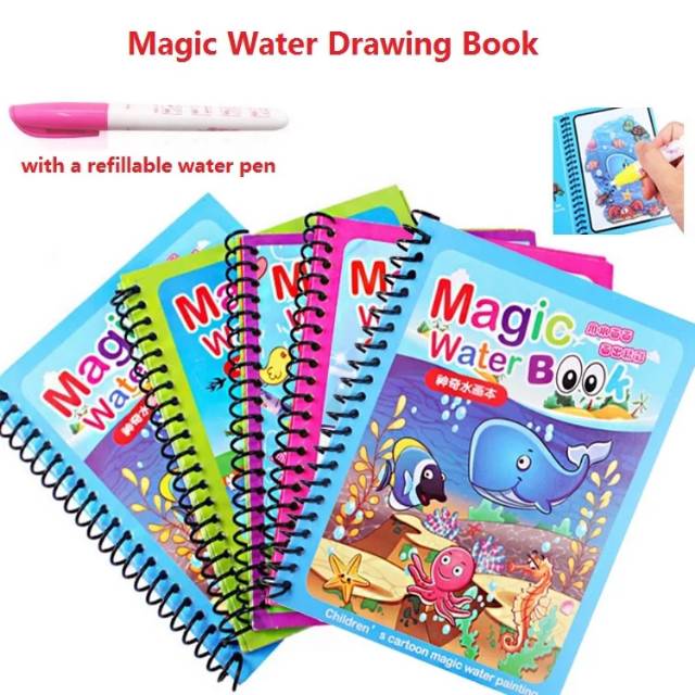 

102 MAGIC WATER DRAWING BOOK MURAH | MAGIC WATER BOOK MURAH | BUKU GAMBAR EDUKASI ANAK MURAH | BUKU