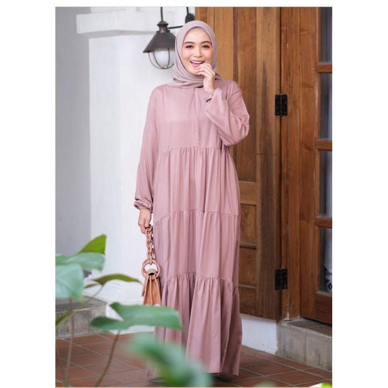 PROMO HANUM DRESS/HOMEYDRESS/GAMIS RAYON TWILL JUMBO (XL&amp;XXL)