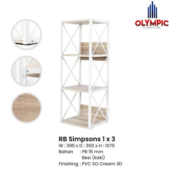 Olympic Rb Simpsons Rak Laci Buku Susun Besi Serbaguna Furniture Rsg - Susun 3 Ariesbiostore