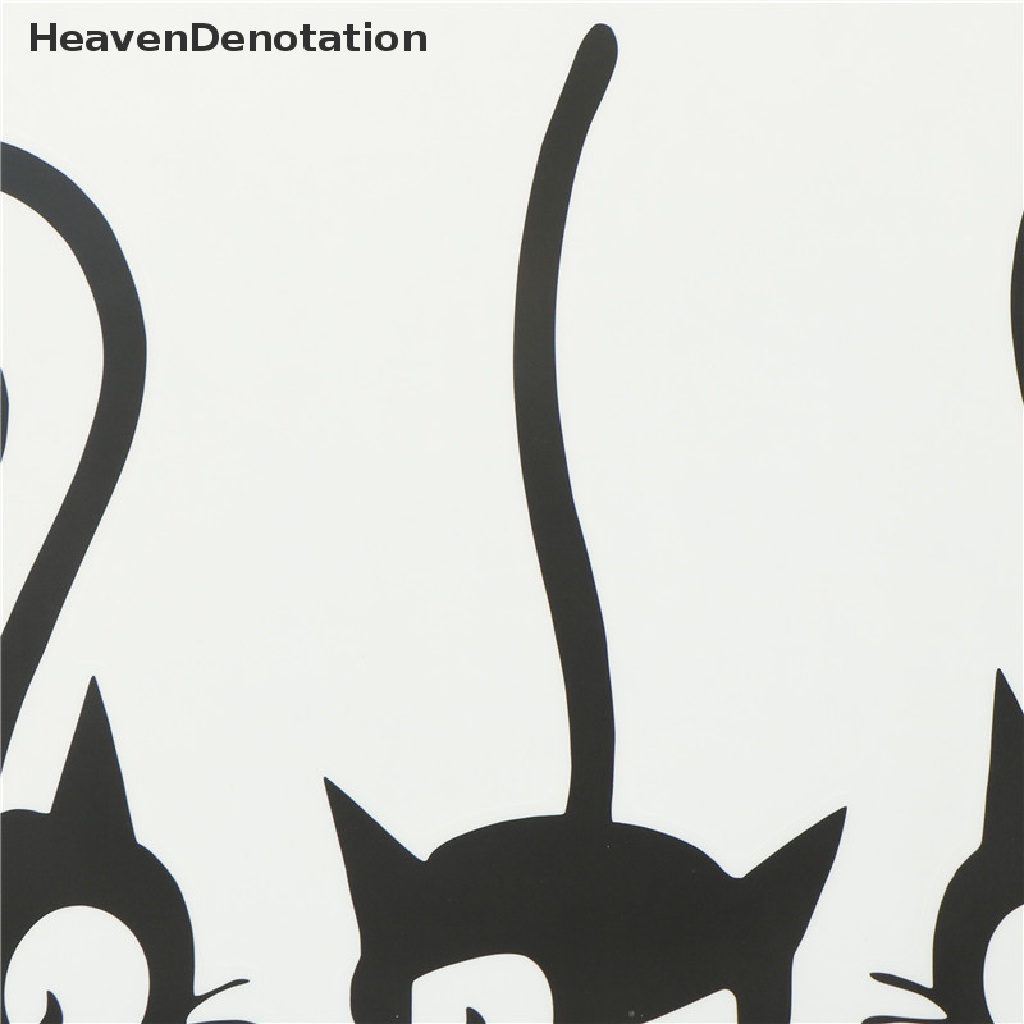 (Heavendenotation) Stiker Dinding Diy Gambar Kucing Hitam Untuk Dekorasi Kamar Anak